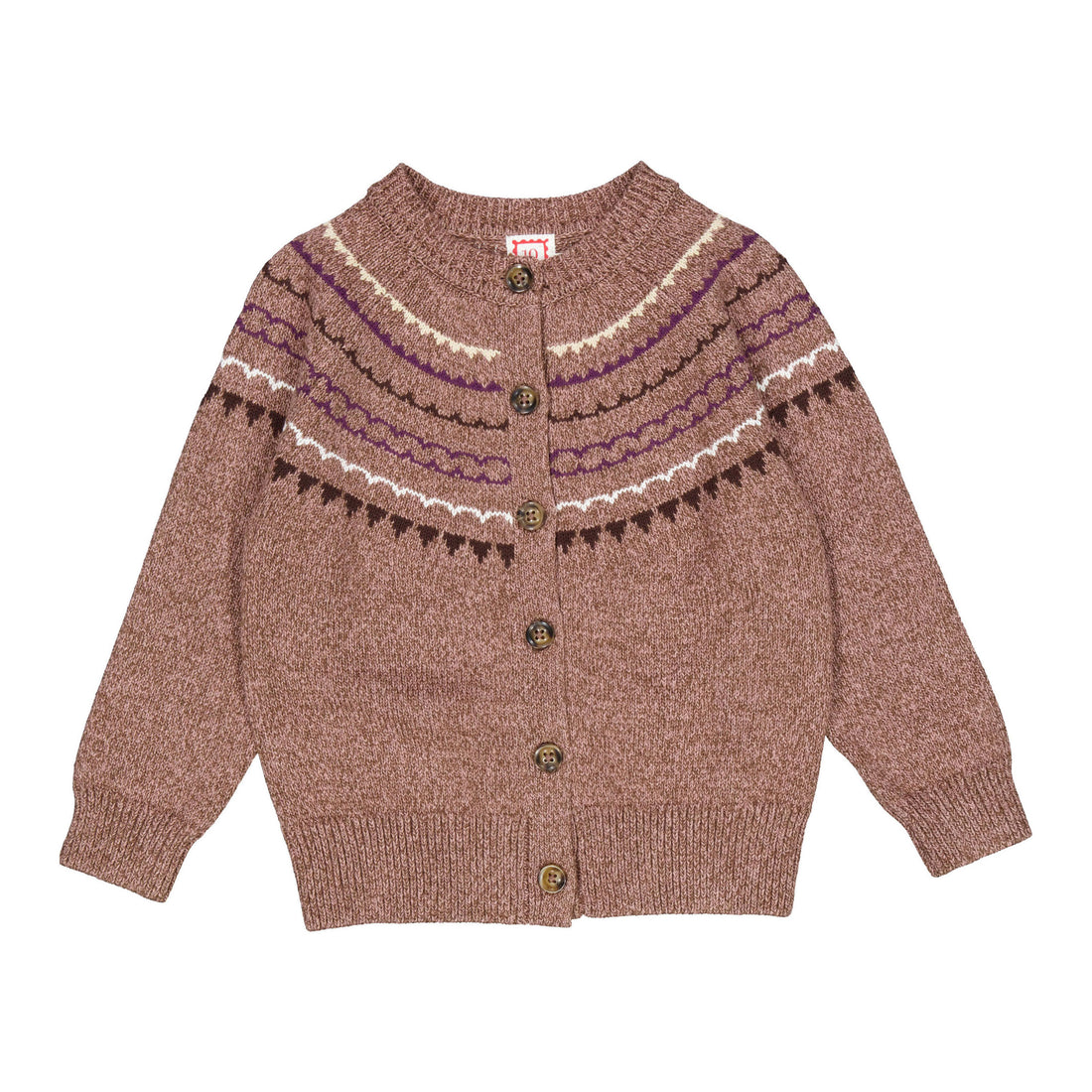 1984 Mauve Fairisle Cardigan