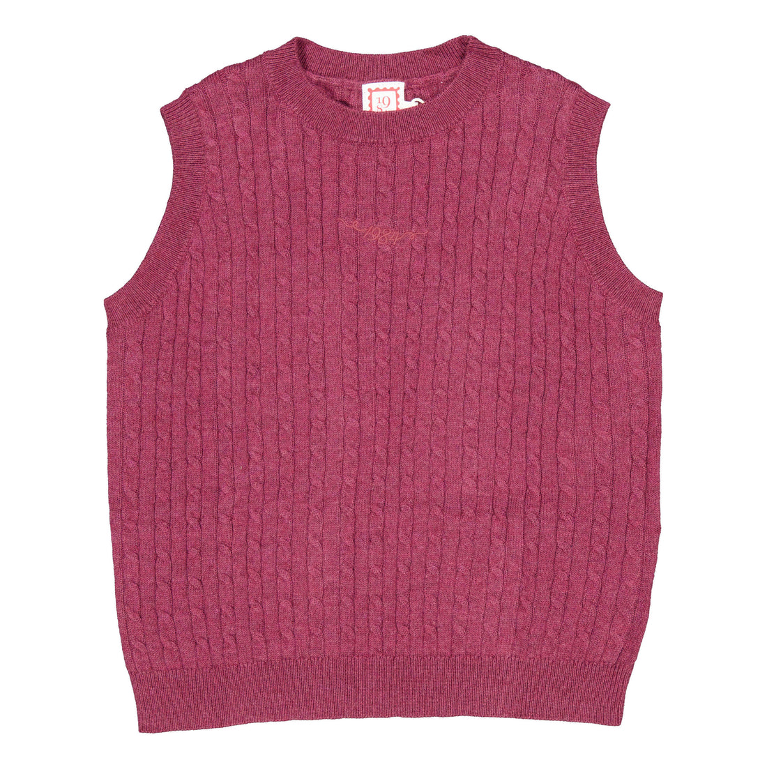 1984 Wine Cable Knit Vest