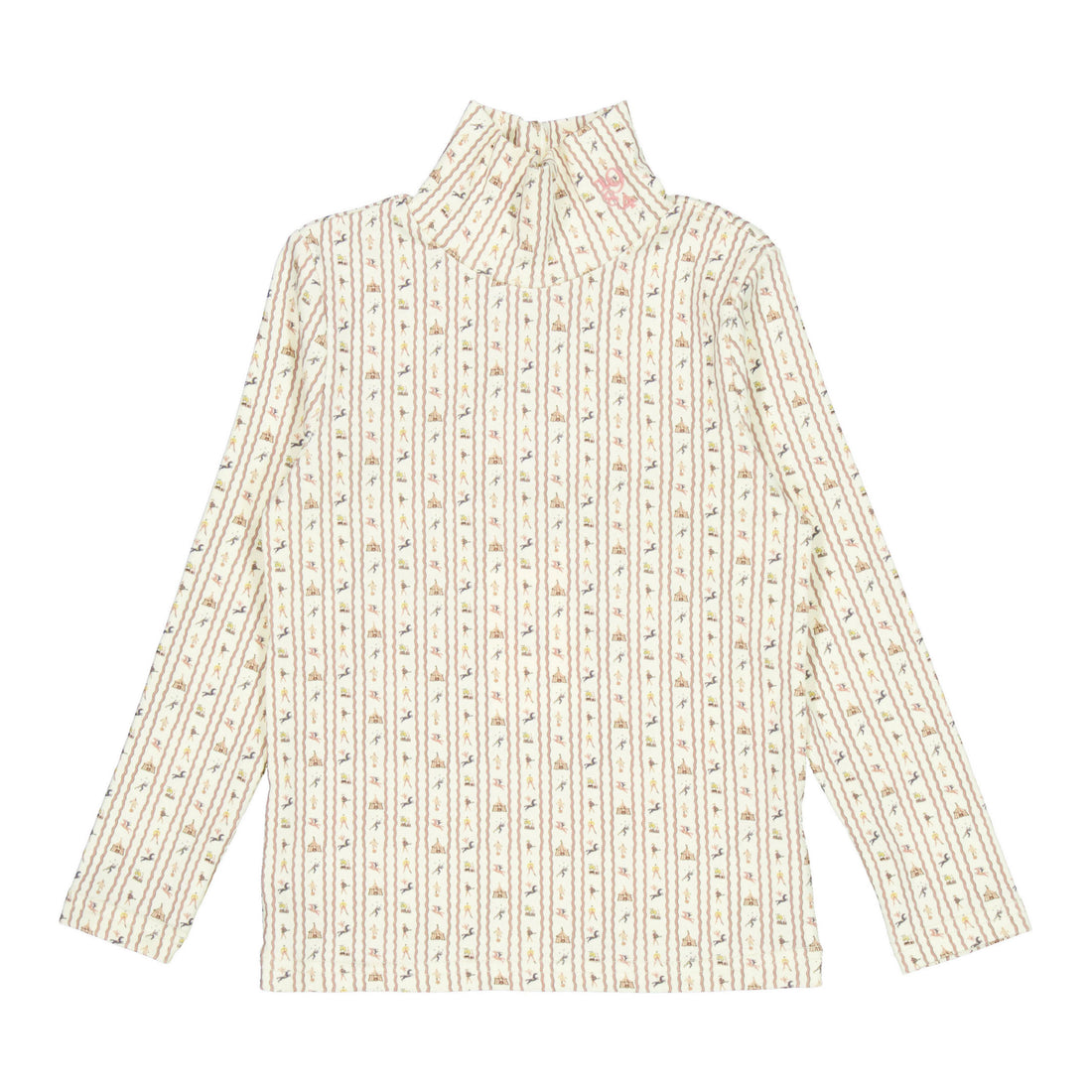 1984 Pink Circus Print Turtleneck