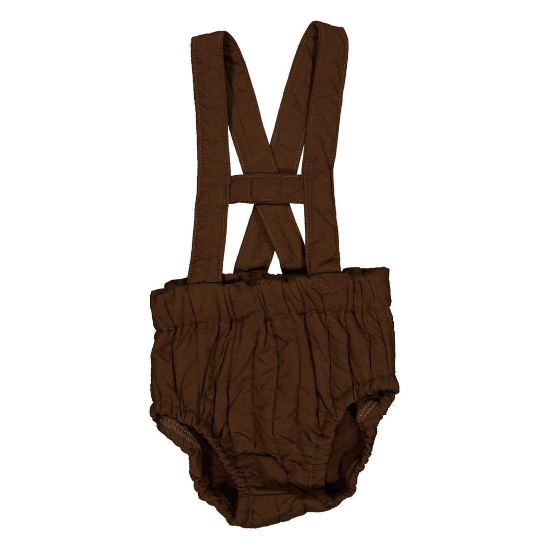 1984 Brown Quilted Overall Bloomer