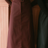 ELEMENTS Bright Umber Leather Maxi Skirt