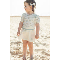 L by Ladida White Smocked Skirt