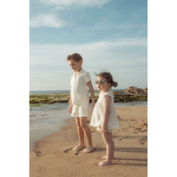 L by Ladida Cream Gauze Shorts