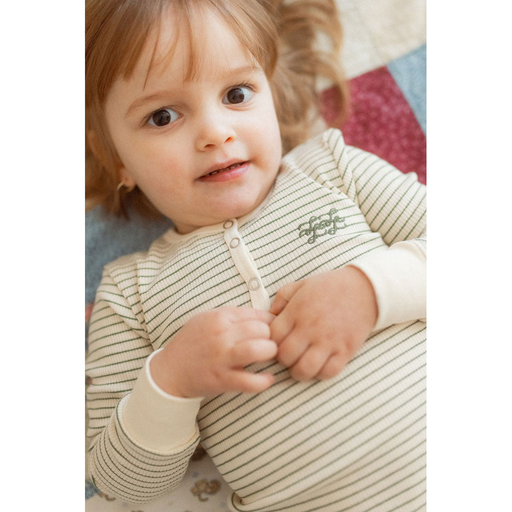 L by Ladida Green Striped Pajamas