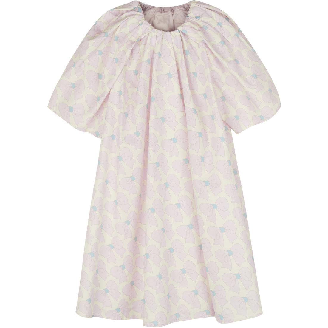 JNBY Off White Printed Short Sleeve Dress