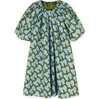 JNBY Blue Printed Short Sleeve Dress