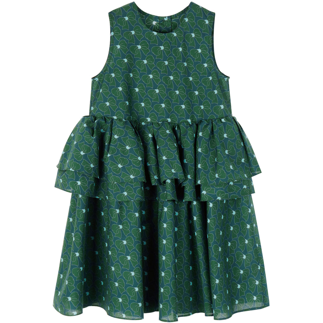 JNBY Green Multi Ruffle Sleeveless Dress