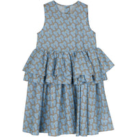 JNBY Blue Multi Ruffle Sleeveless Dress