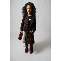 Tia Cibani Raisin Estrella Draped Bow Blouse