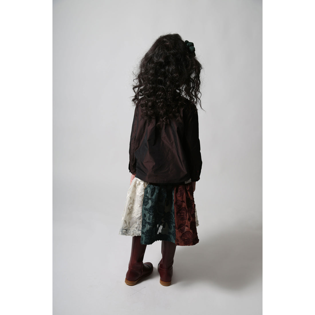Tia Cibani Raisin Estrella Draped Bow Blouse