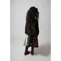 Tia Cibani Raisin Estrella Draped Bow Blouse