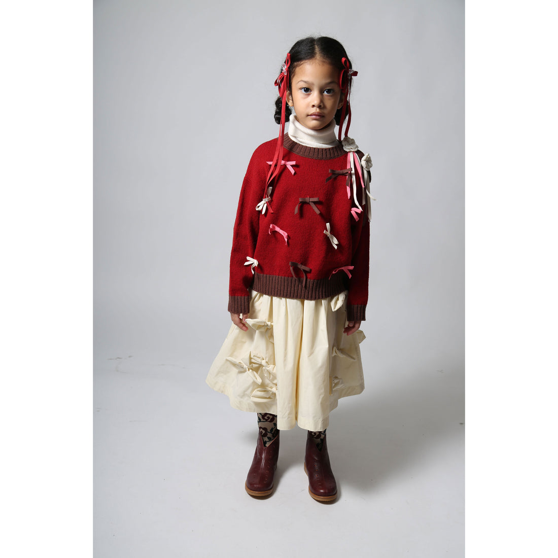 Tia Cibani Opal Estrella Bow Embellished Skirt