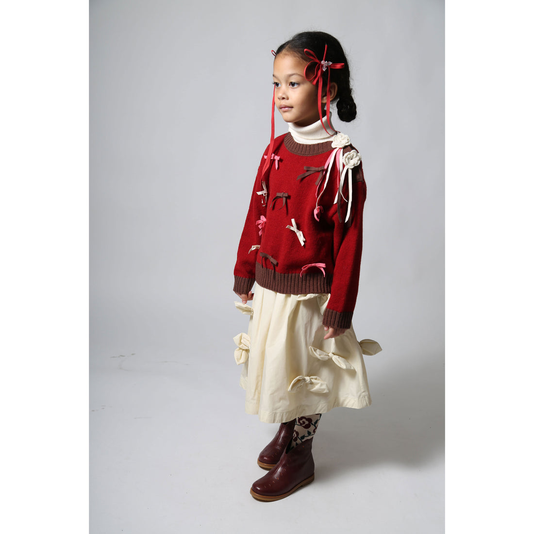 Tia Cibani Opal Estrella Bow Embellished Skirt
