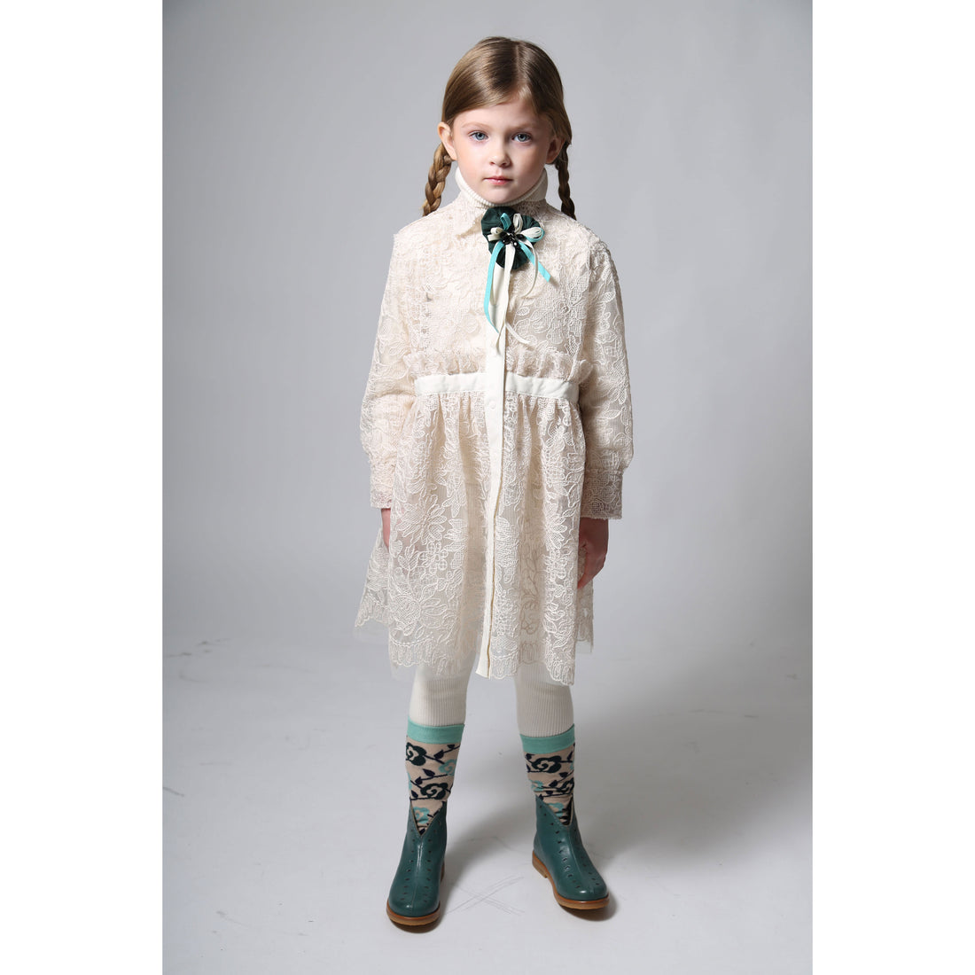 Tia Cibani Opal Estrella Ruffled Frock