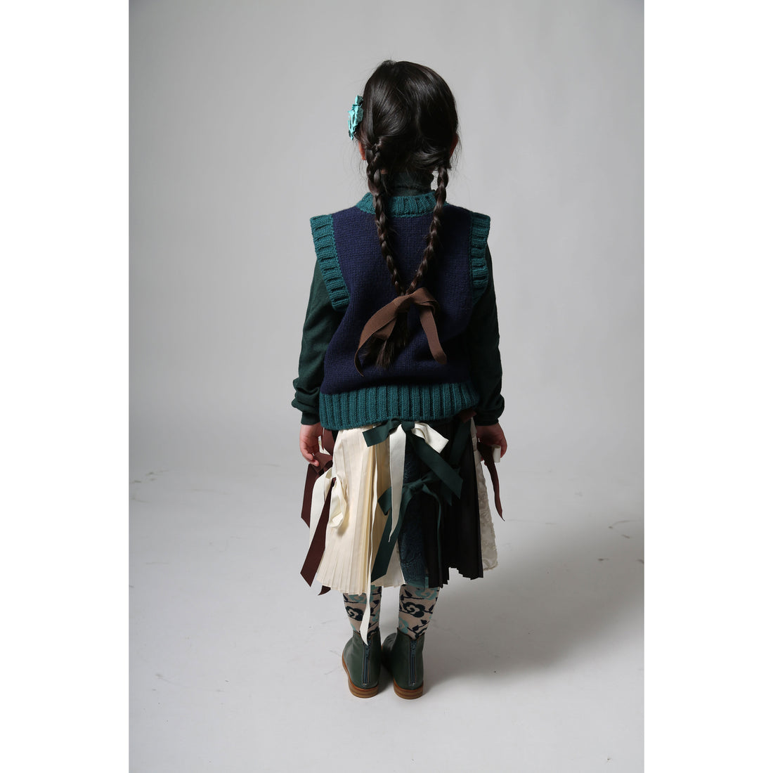 Tia Cibani Cactus Mix Amira Patchwork Bow Tie Skirt
