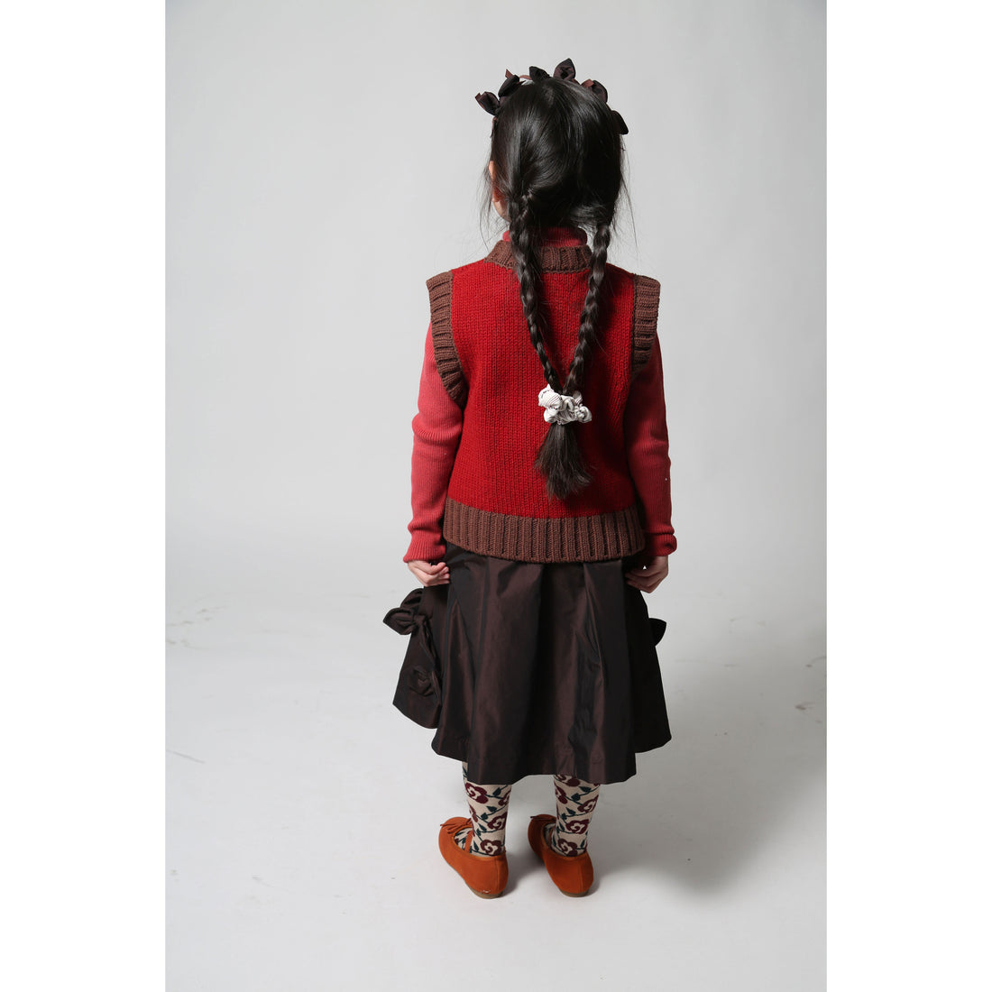 Tia Cibani Raisin Estrella Bow Embellished Skirt