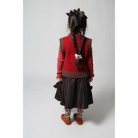 Tia Cibani Raisin Estrella Bow Embellished Skirt