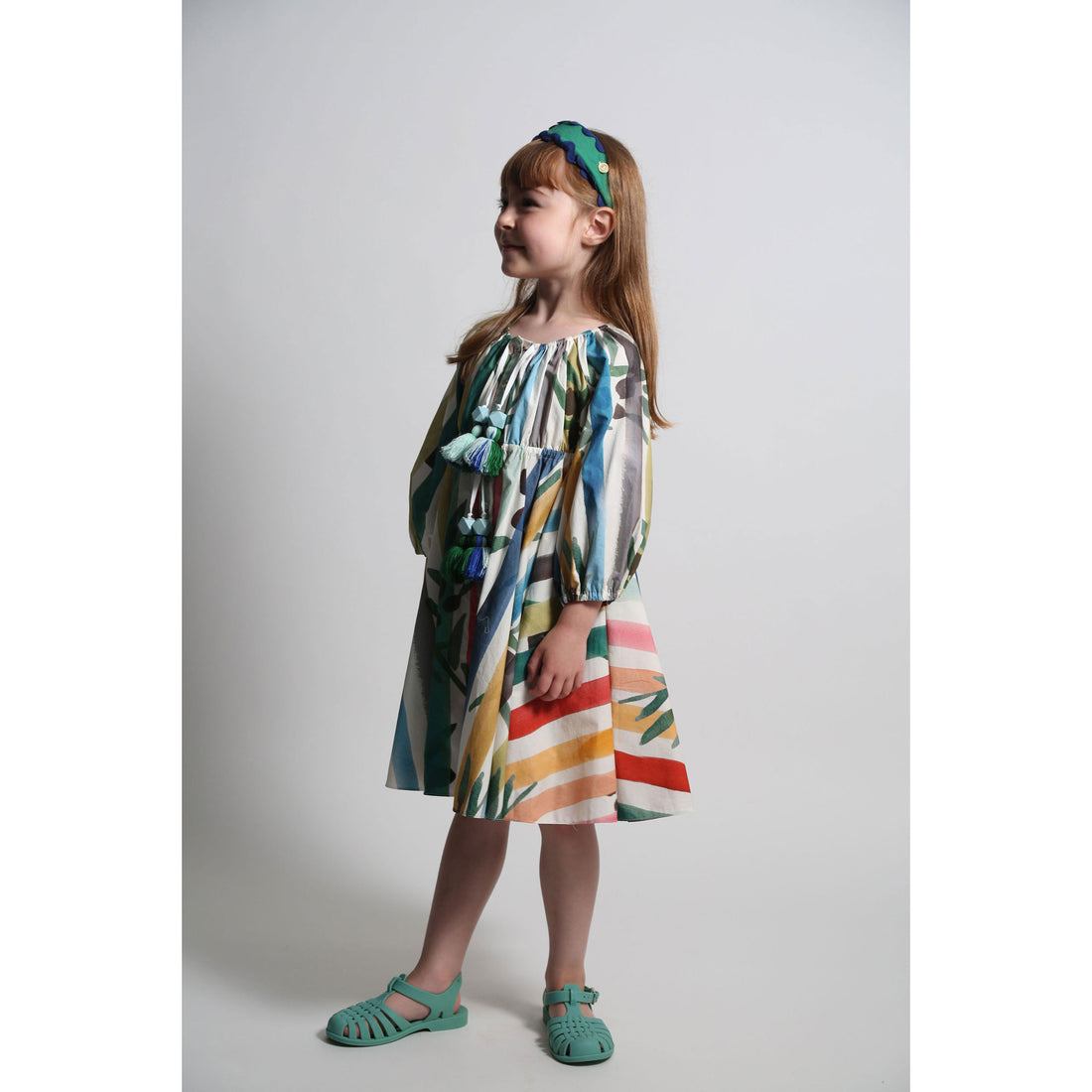 Tia Cibani Rainbow Campesigna Shirt Dress