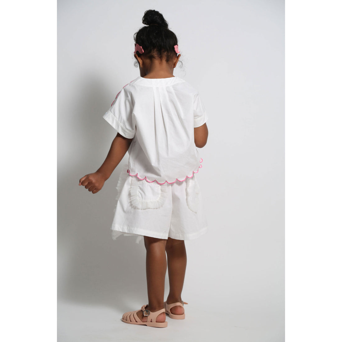 Tia Cibani Sugar Laurel Scalloped Summer Blouse