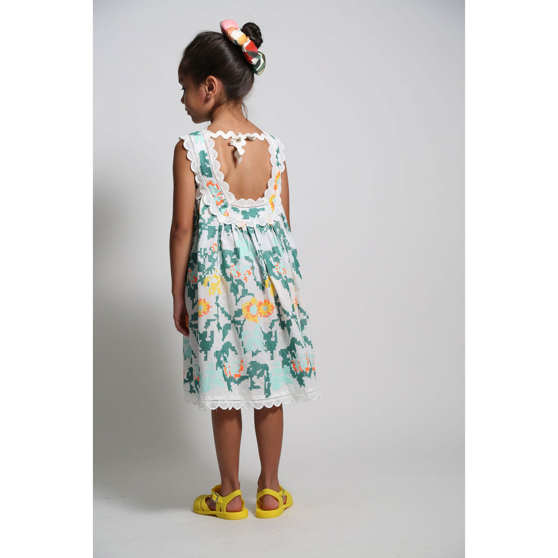 Tia Cibani Cyprus Mix Ophelia Scalloped Sun Dress