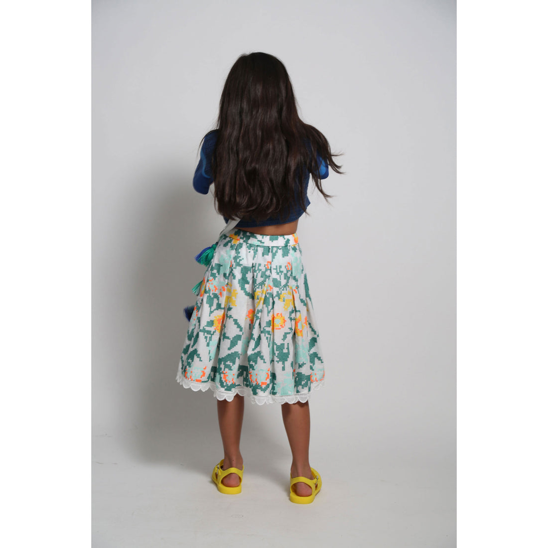 Tia Cibani Cyprus Mix Ophelia Scalloped  Skirt