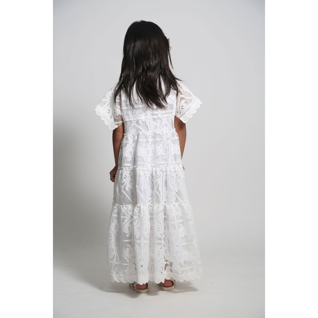 Tia Cibani Sugar Alexandra Tiered Sailor Maxi Dress
