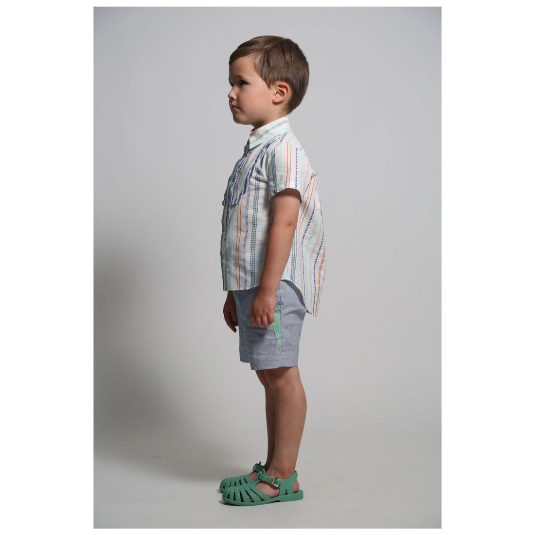 Tia Cibani Sugar Mix Atticus Scalloped Snap Shirt