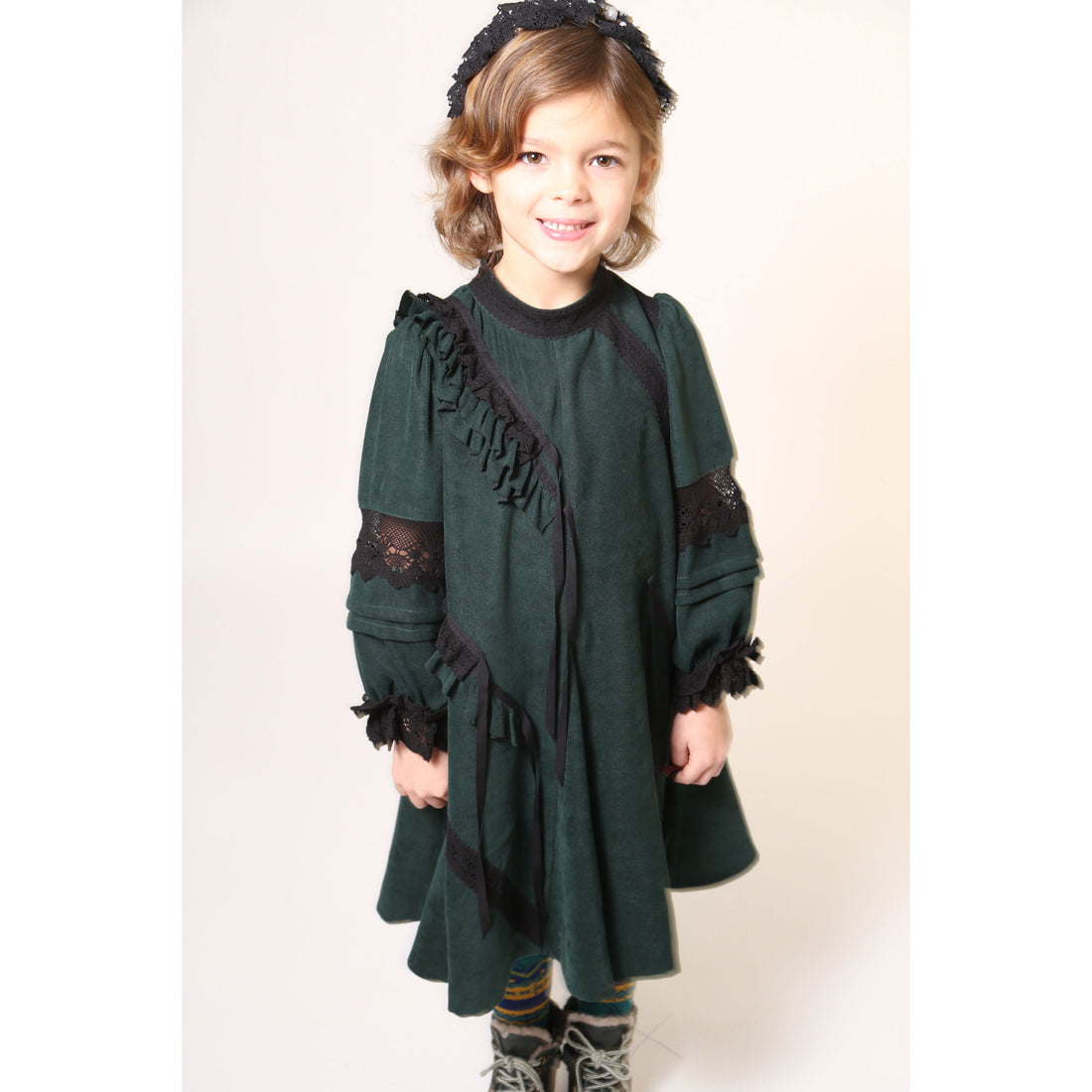 Tia Cibani Celtic Ruffled Party Brittany Dress