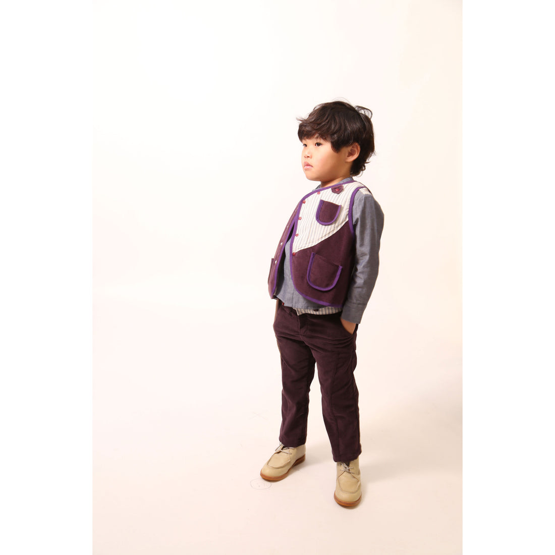 Tia Cibani Prune Mix Slim Fit Brenton Trousers