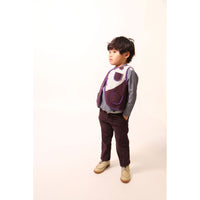Tia Cibani Prune Mix Slim Fit Brenton Trousers
