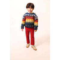 Tia Cibani Breton Mix Fair Isle Sweater