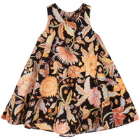 JNBY Brown Bright Sleeveless Floral Dress