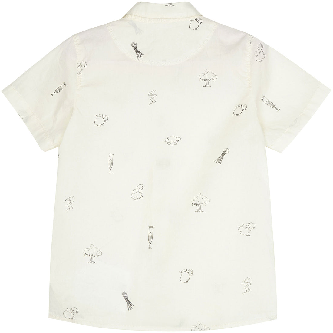 JNBY White Printed Short Sleeve Shirt