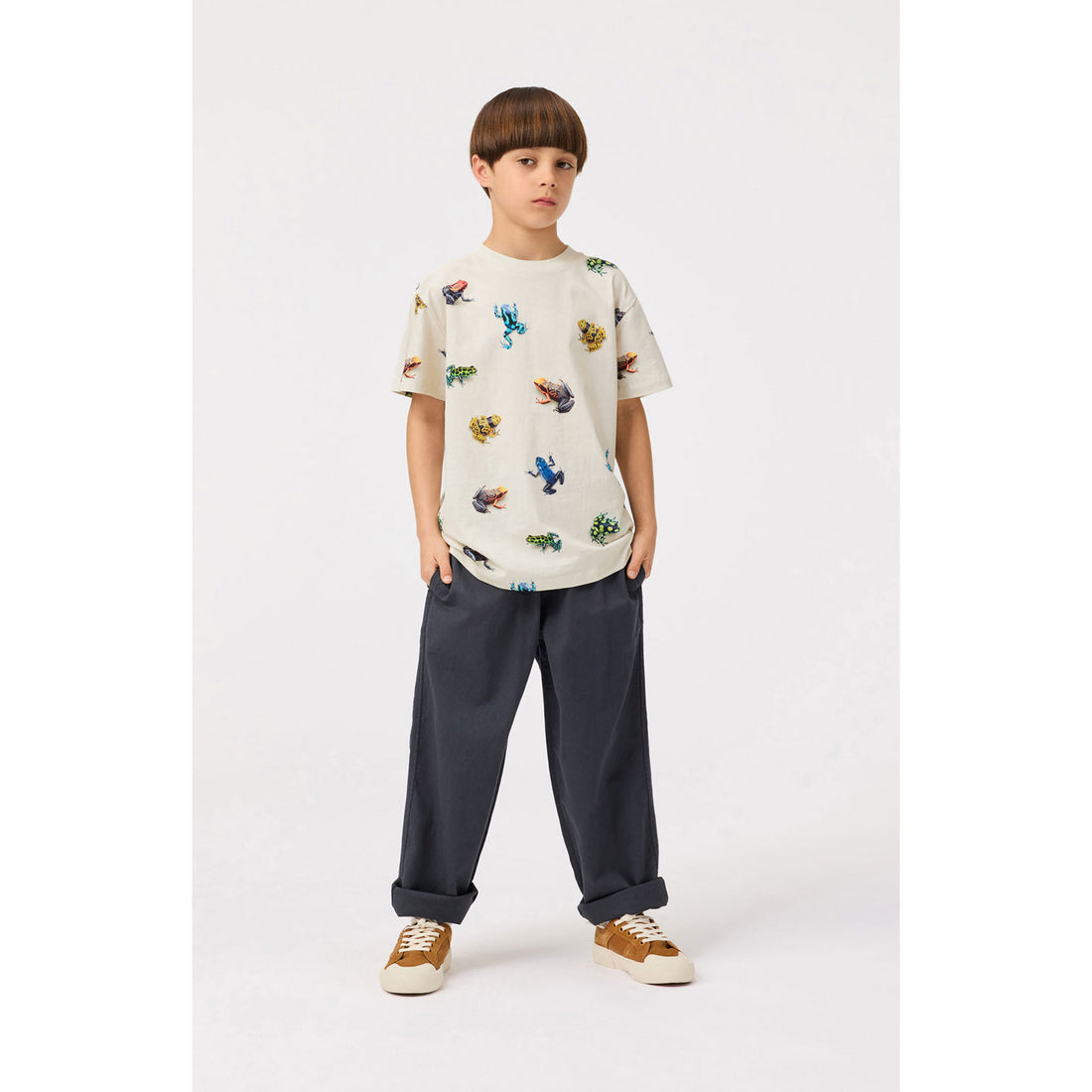 Molo Vibrant Frogs Roxo T-Shirt