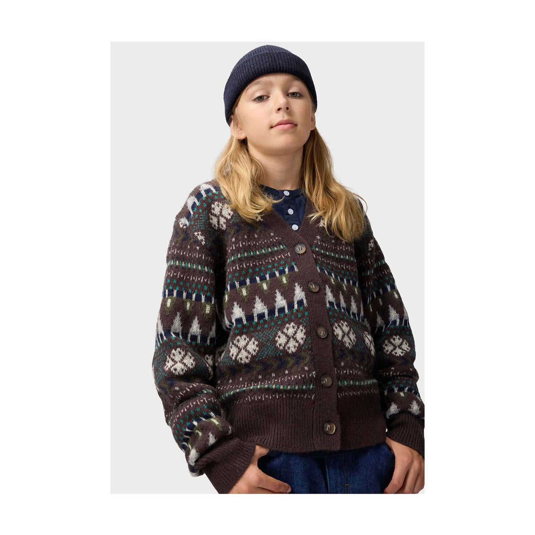 Molo Brown Fair Isle Bertel Cardigan