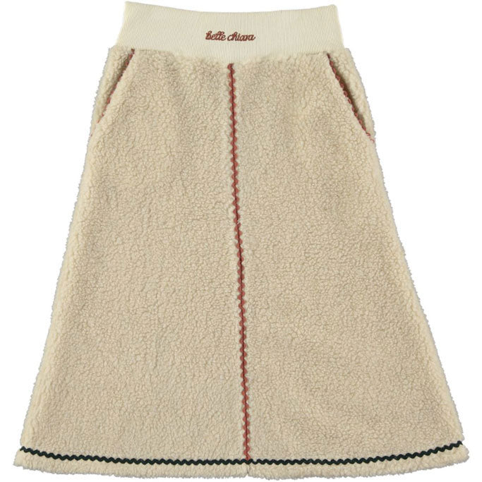 Belle Chiara Ecru Lamb Skirt