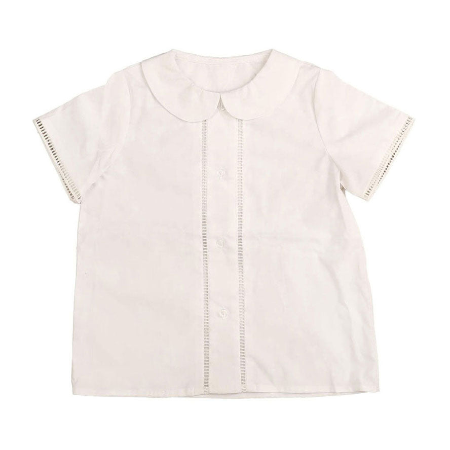 Belati White Ladder Detail Shirt
