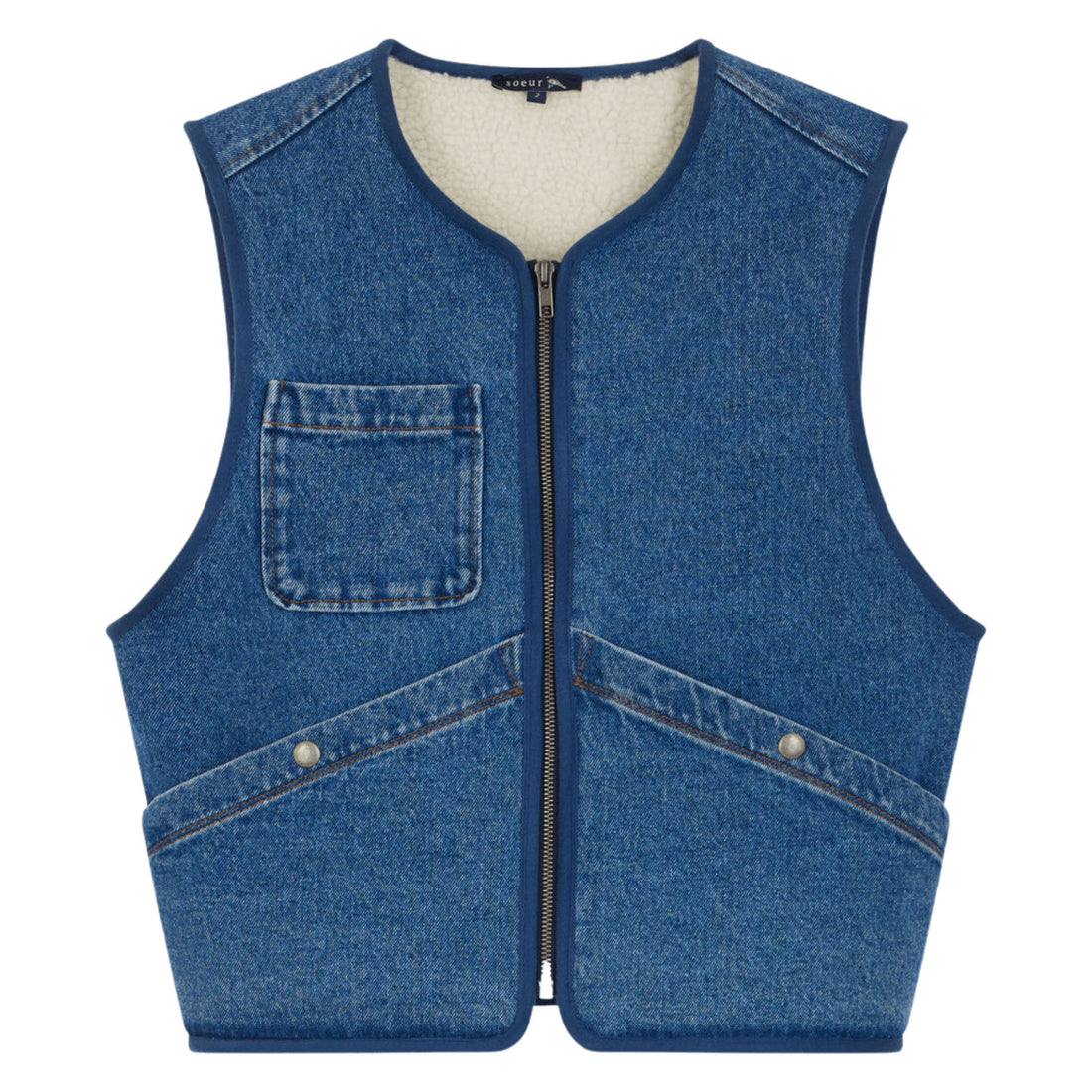 Soeur Denim Blue Simon Vest
