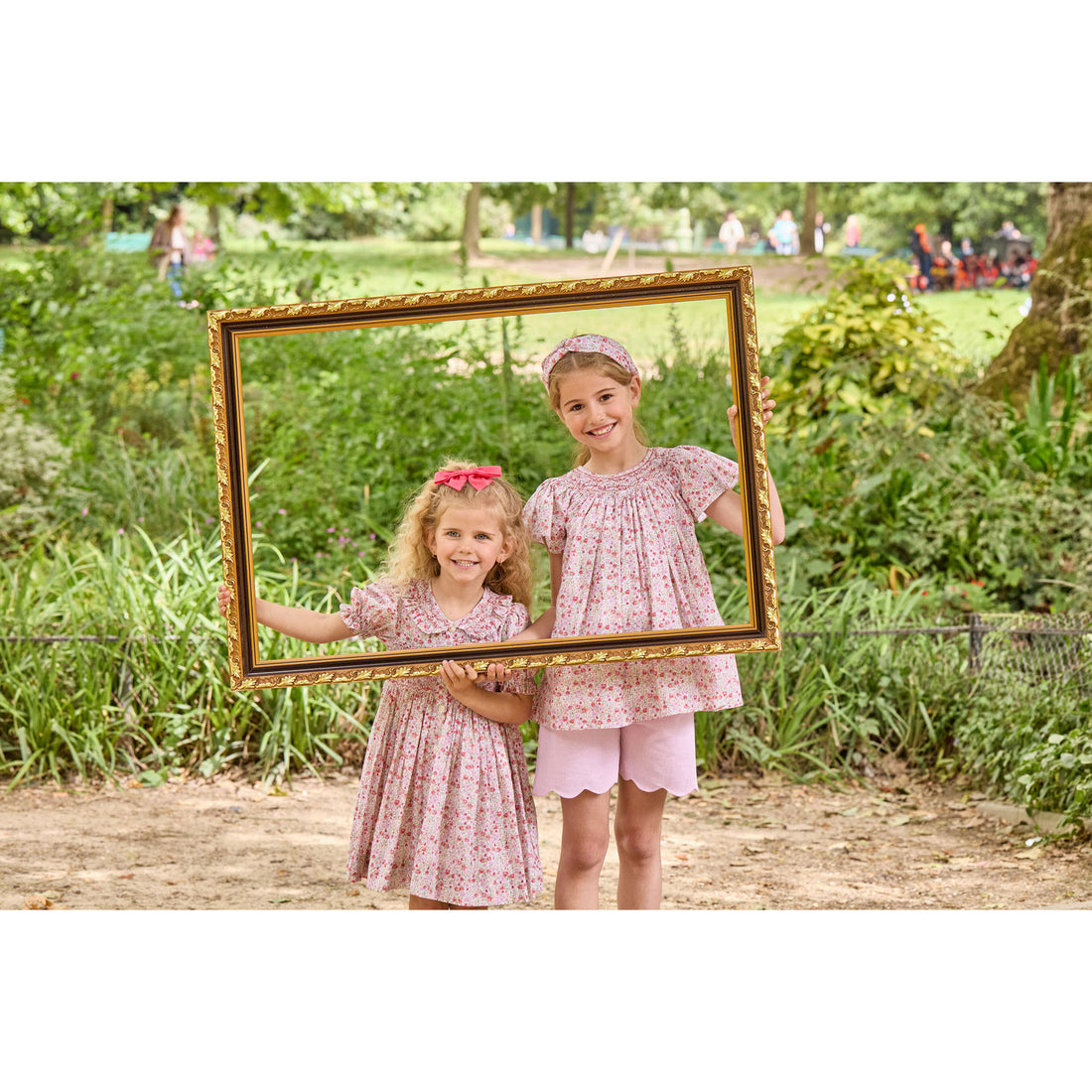 Kidiwi Ditsy Red Print Adeline Smocked Dress