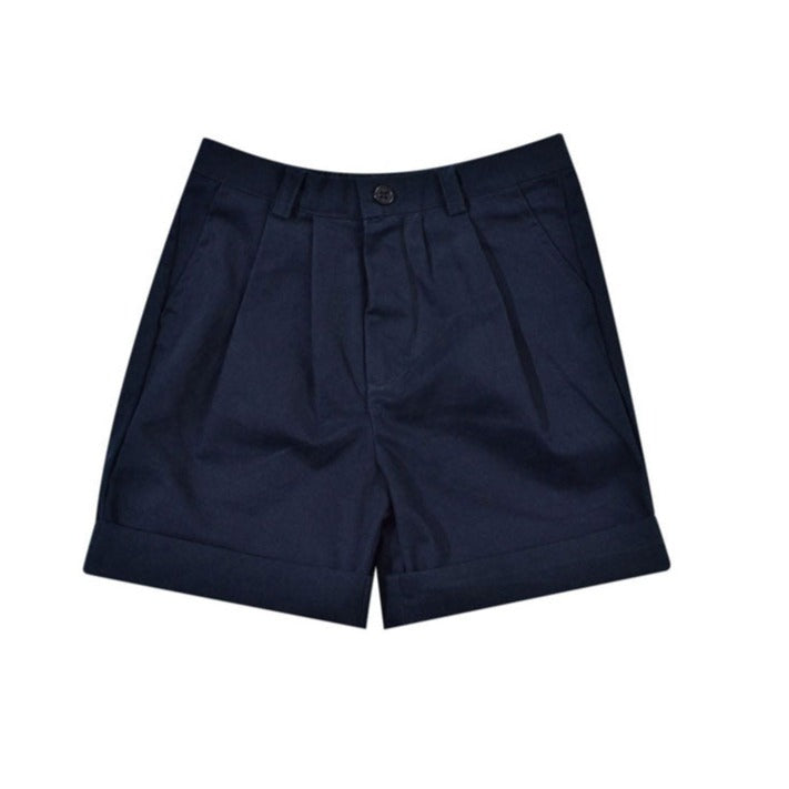Kidiwi Navy Cotton Pique Adam Shorts
