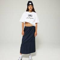 Les Coyotes De Paris Navy Long Cargo Skirt