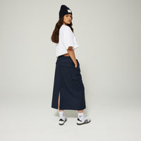 Les Coyotes De Paris Navy Long Cargo Skirt