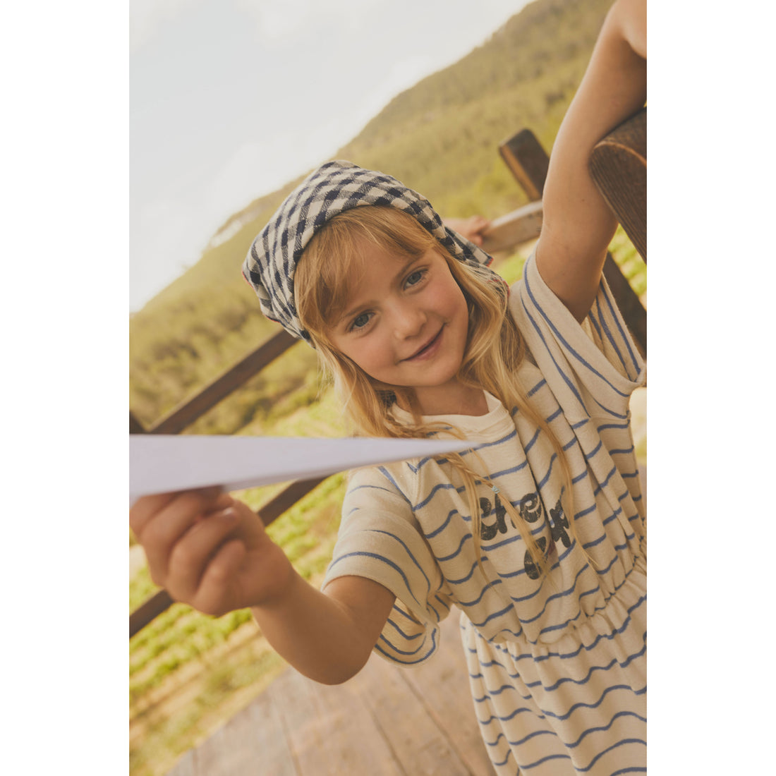 Tocoto Vintage Blue Striped Dress