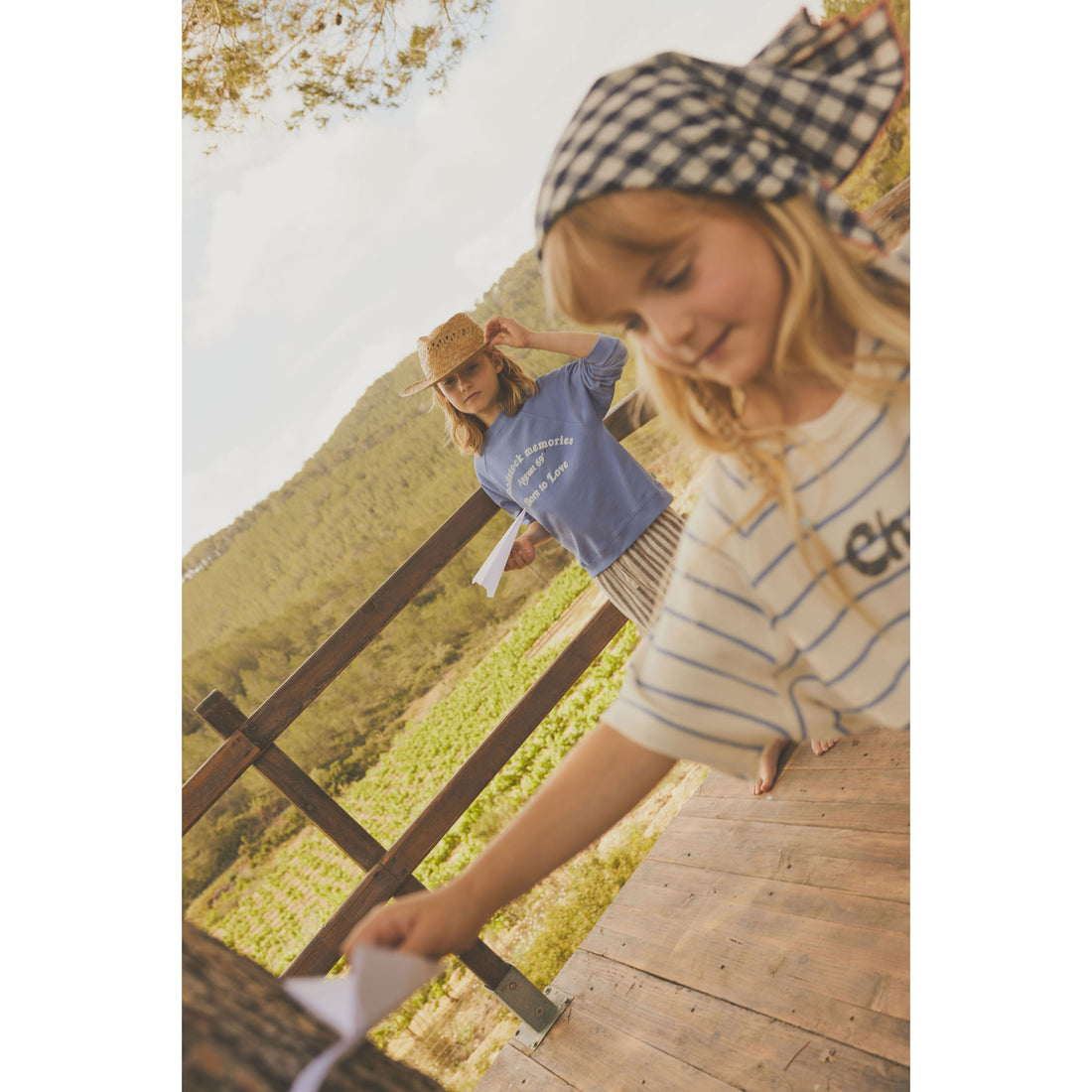 Tocoto Vintage Blue Striped Dress