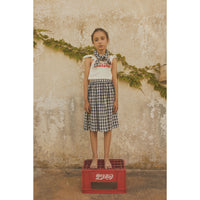 Tocoto Vintage Blue Check Vichy Skirt