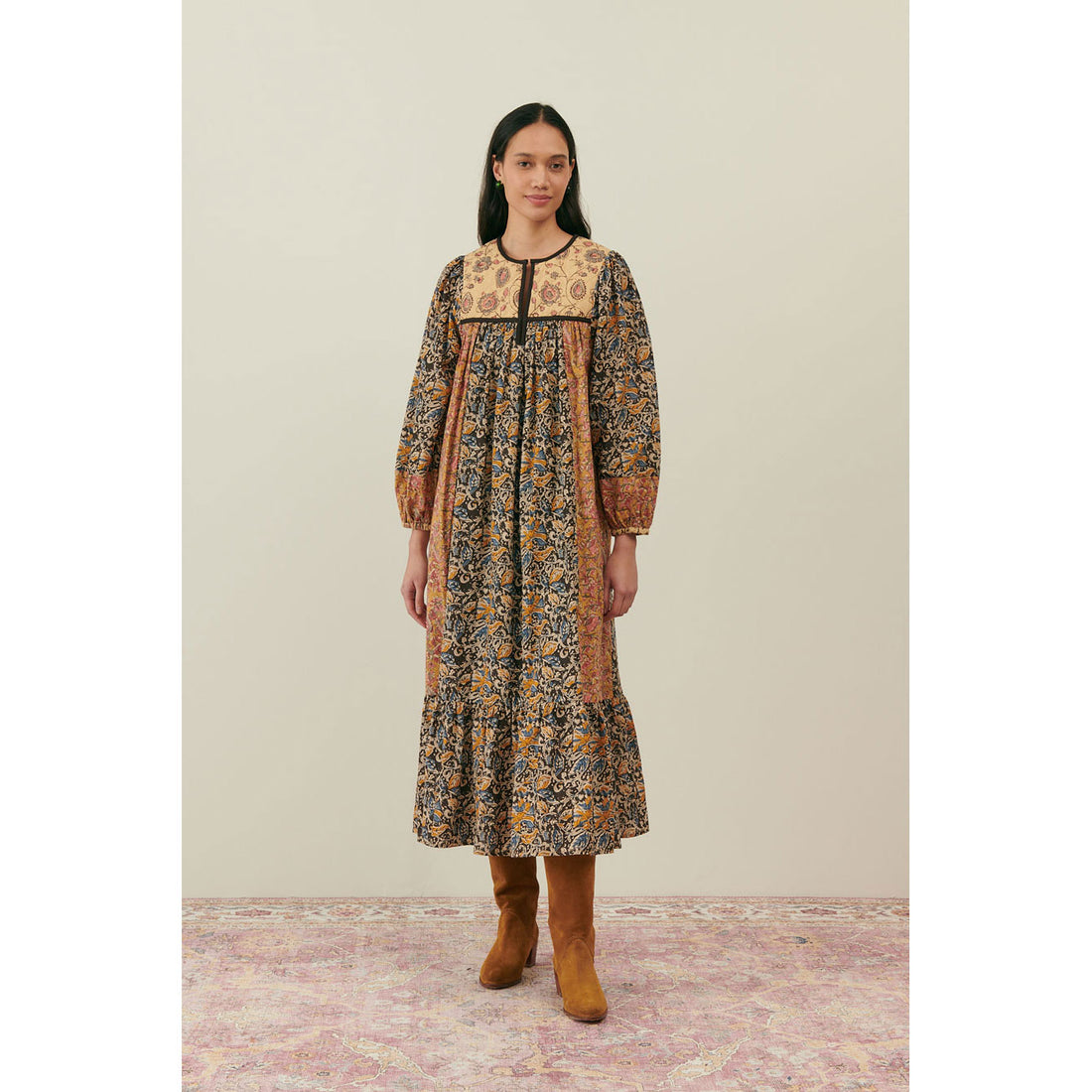 Louise Misha Honey Charcoal Poem Gypsia Dress