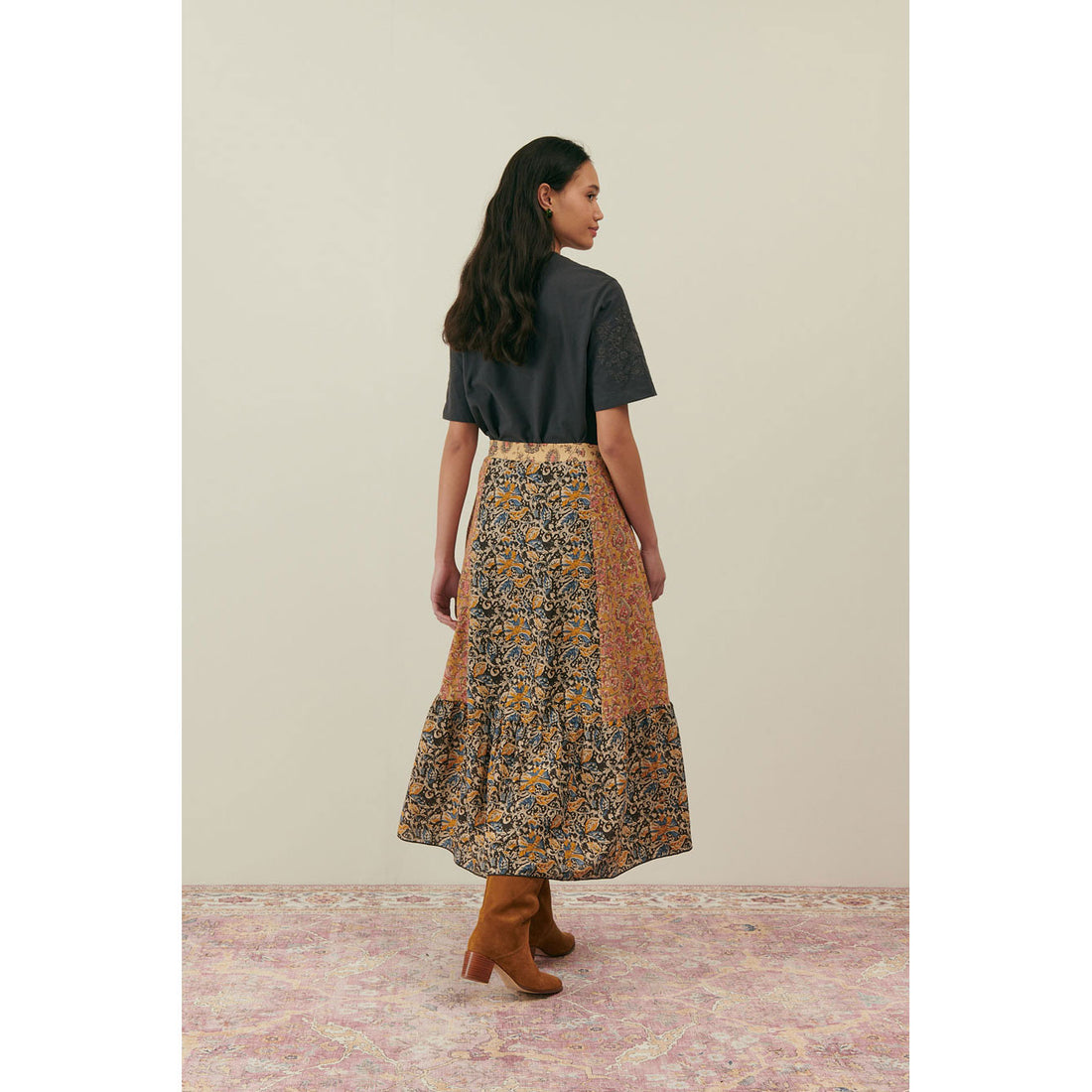 Louise Misha Honey Charcoal Poem Jansia Skirt