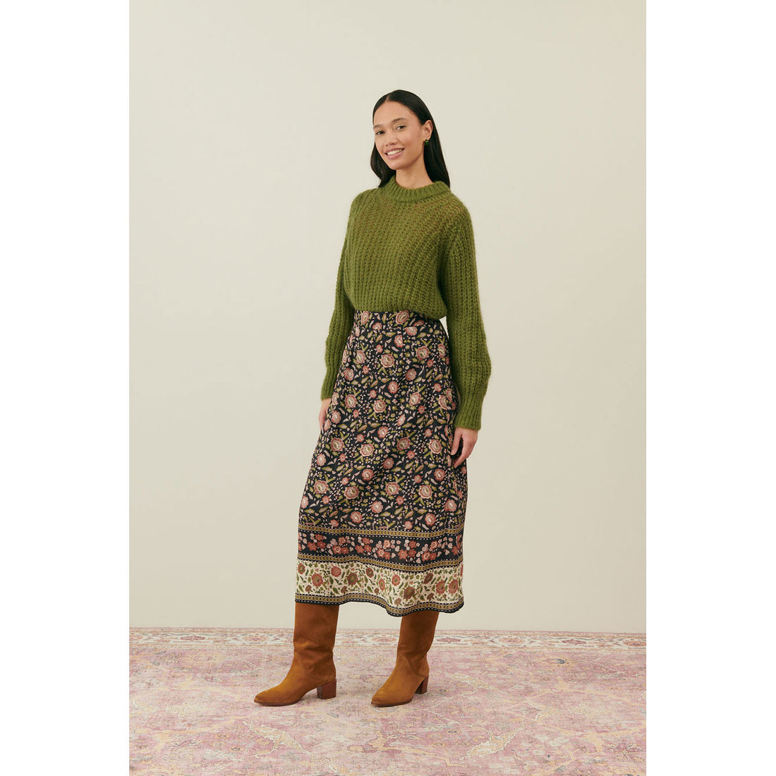 Louise Misha Charcoal Endless Fields Isa Skirt