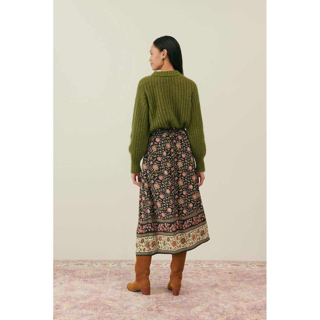 Louise Misha Charcoal Endless Fields Isa Skirt