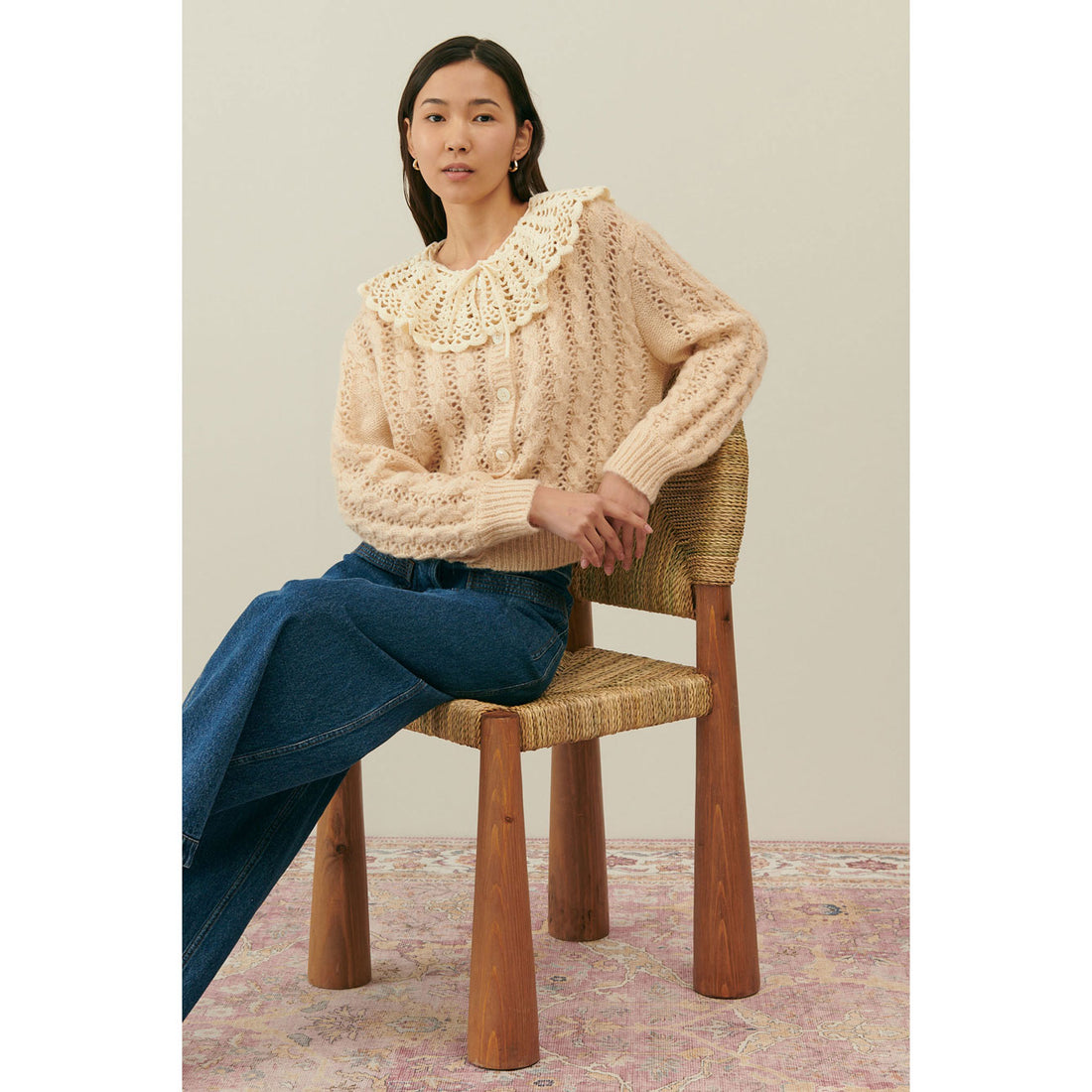 Louise Misha Blush Ascaliane Cardigan